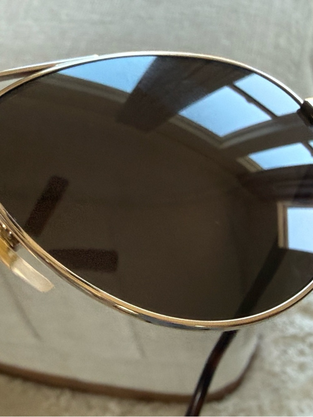 GUCCI Gold Frame Aviator Sunglasses with Brown Lenses ❤️ - Picture 3 of 15